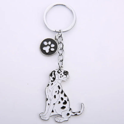 Cartoon Style Cute Dog Paw Print Zinc Alloy Bag Pendant Keychain