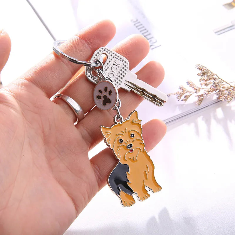 Cartoon Style Cute Dog Paw Print Zinc Alloy Bag Pendant Keychain