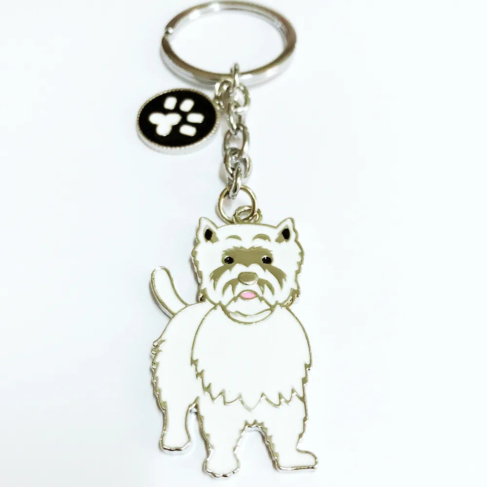 Cartoon Style Cute Dog Paw Print Zinc Alloy Bag Pendant Keychain