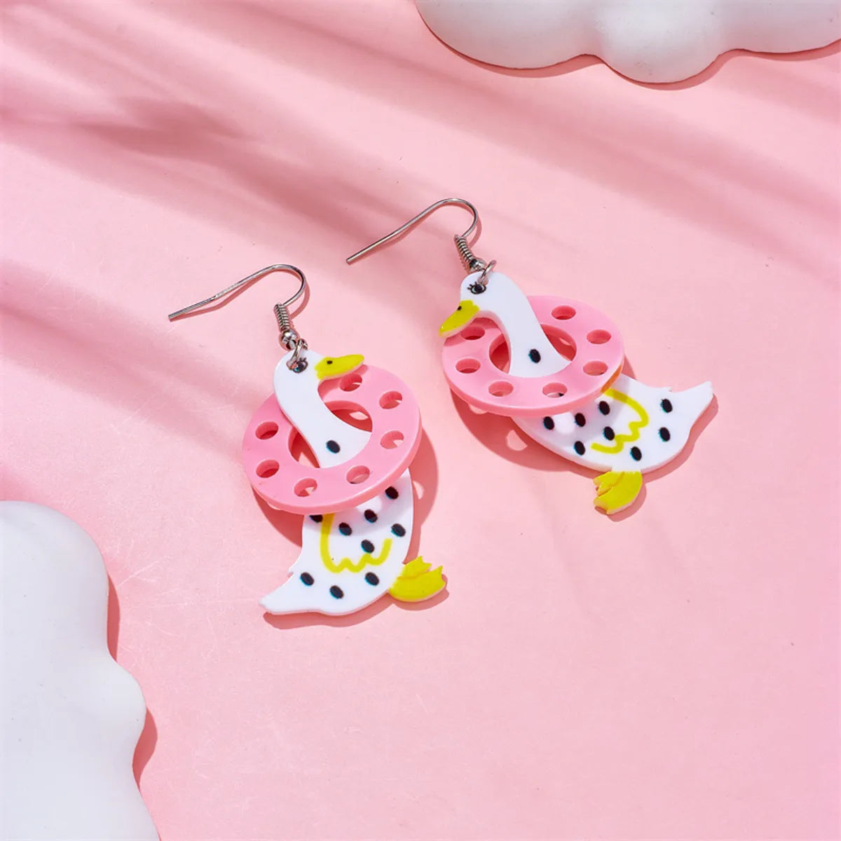 Cartoon Style Cute Duck Arylic Women's Drop Earrings