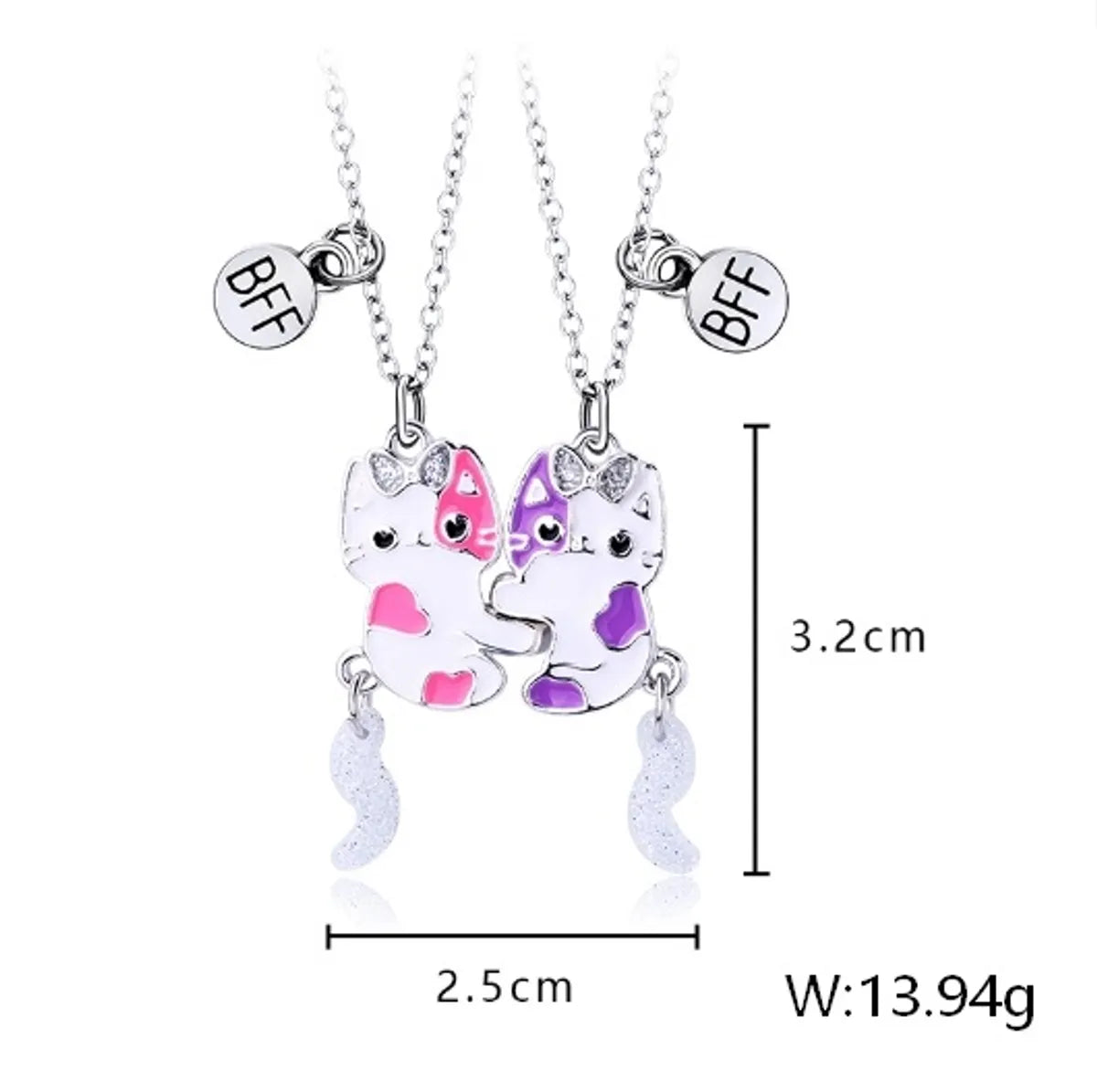 Cartoon Style Cute Flamingo  Cat Alloy Girl'S Pendant Necklace