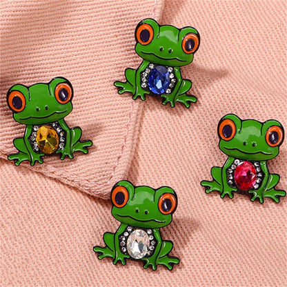 Cartoon Style Cute Frog Alloy Unisex Brooches