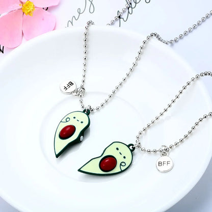 Cartoon Style Cute Fruit Heart Shape Alloy Plating Girl's Pendant Necklace