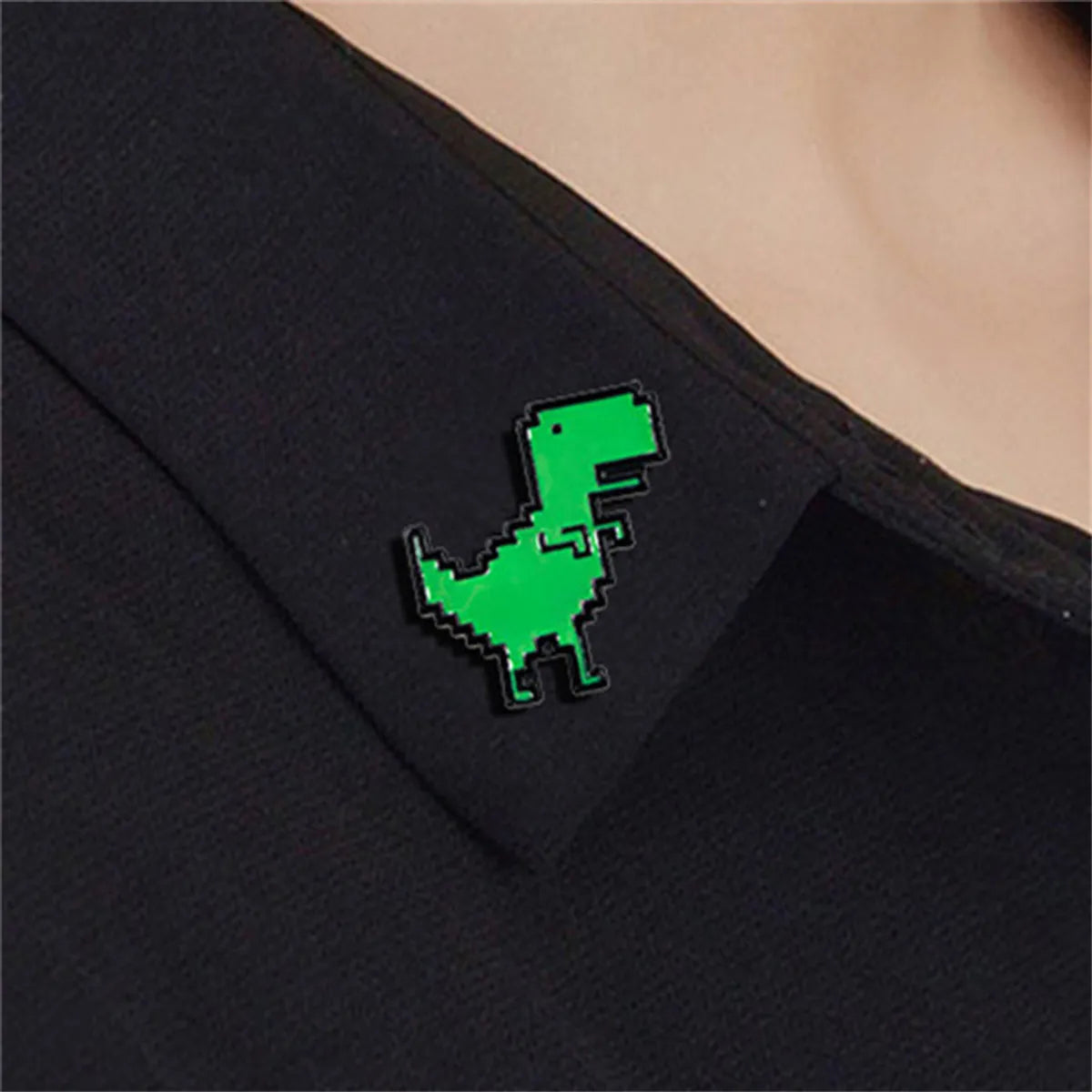 Cartoon Style Cute Funny Dinosaur Alloy Stamping Stoving Varnish Plating Unisex Corsage Brooches Collar Pin