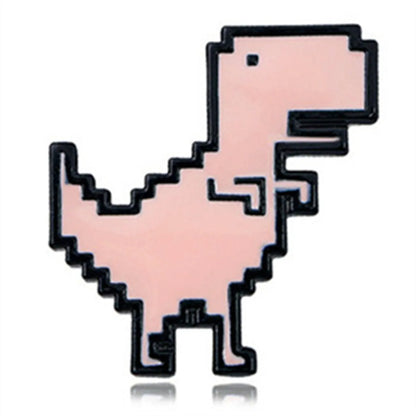 Cartoon Style Cute Funny Dinosaur Alloy Stamping Stoving Varnish Plating Unisex Corsage Brooches Collar Pin