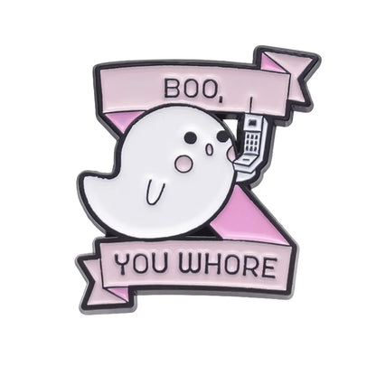 Cartoon Style Cute Ghost Alloy Stoving Varnish Women'S Brooches