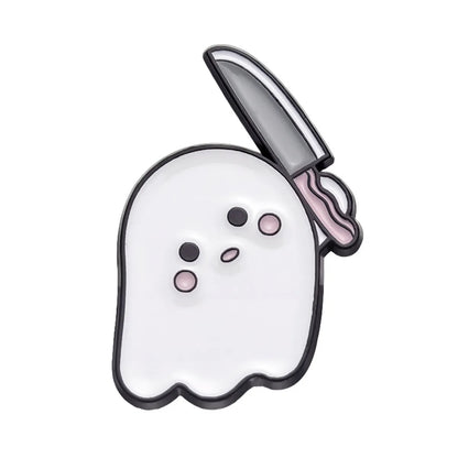 Cartoon Style Cute Ghost Alloy Stoving Varnish Women'S Brooches