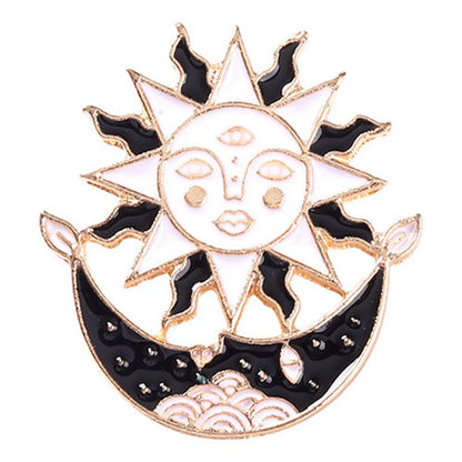 Cartoon Style Cute Letter Moon Cat Alloy Stoving Varnish Plating Unisex Brooches