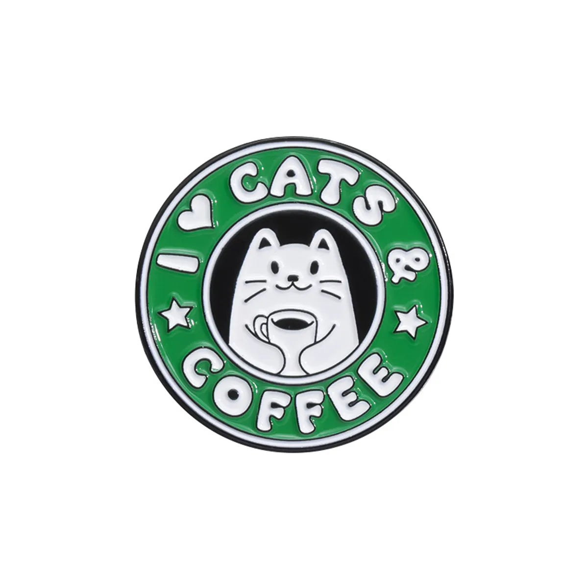 Cartoon Style Cute Modern Style Letter Cup Cat Alloy Plating Unisex Brooches