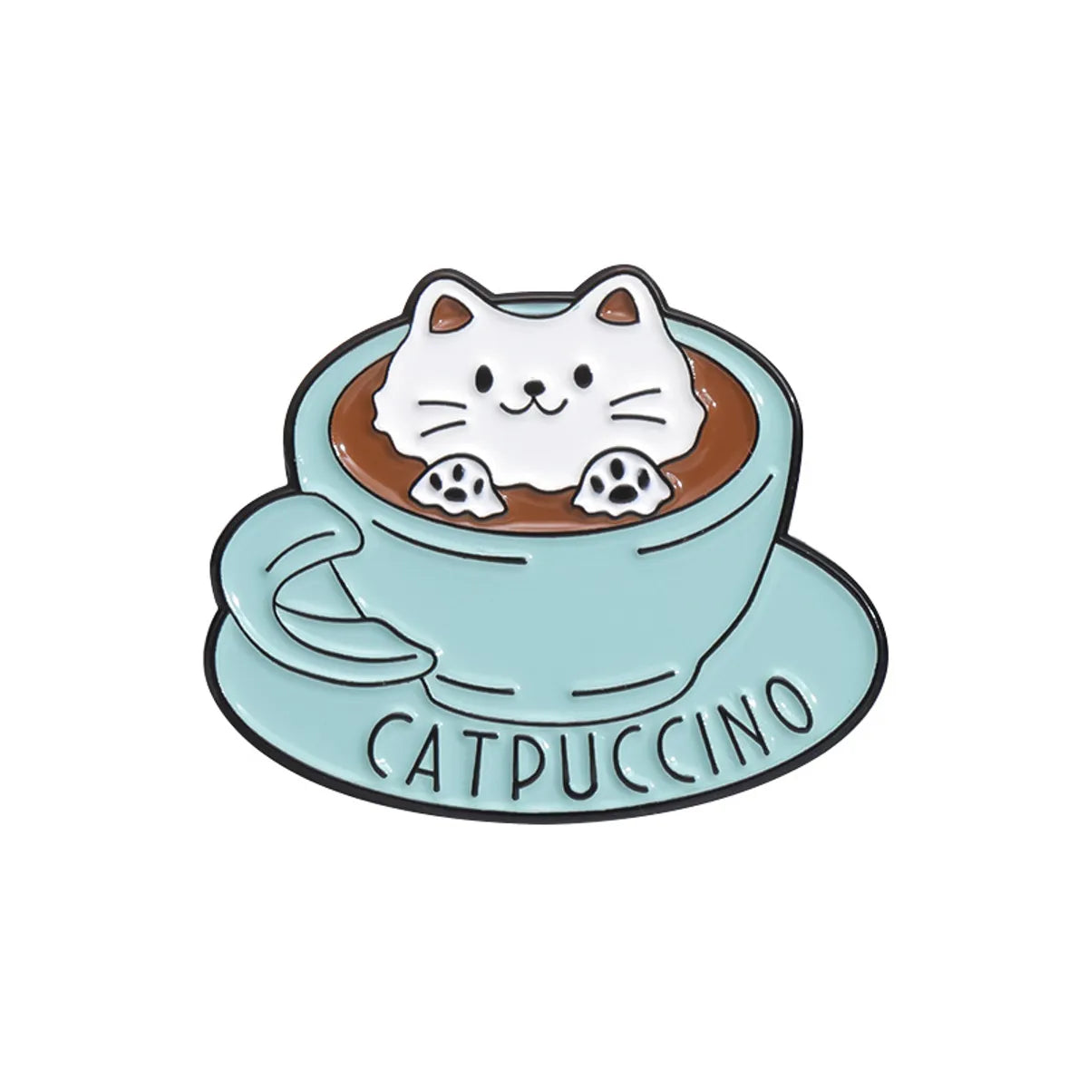 Cartoon Style Cute Modern Style Letter Cup Cat Alloy Plating Unisex Brooches