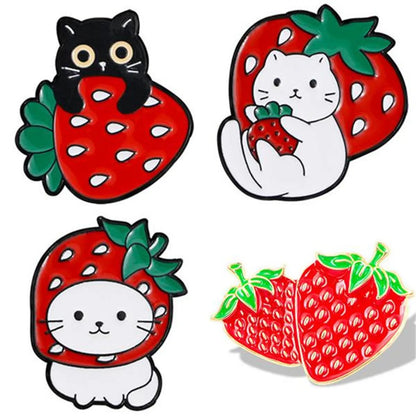 Cartoon Style Cute Pastoral Animal Fruit Alloy Stamping Stoving Varnish Plating Unisex Brooches