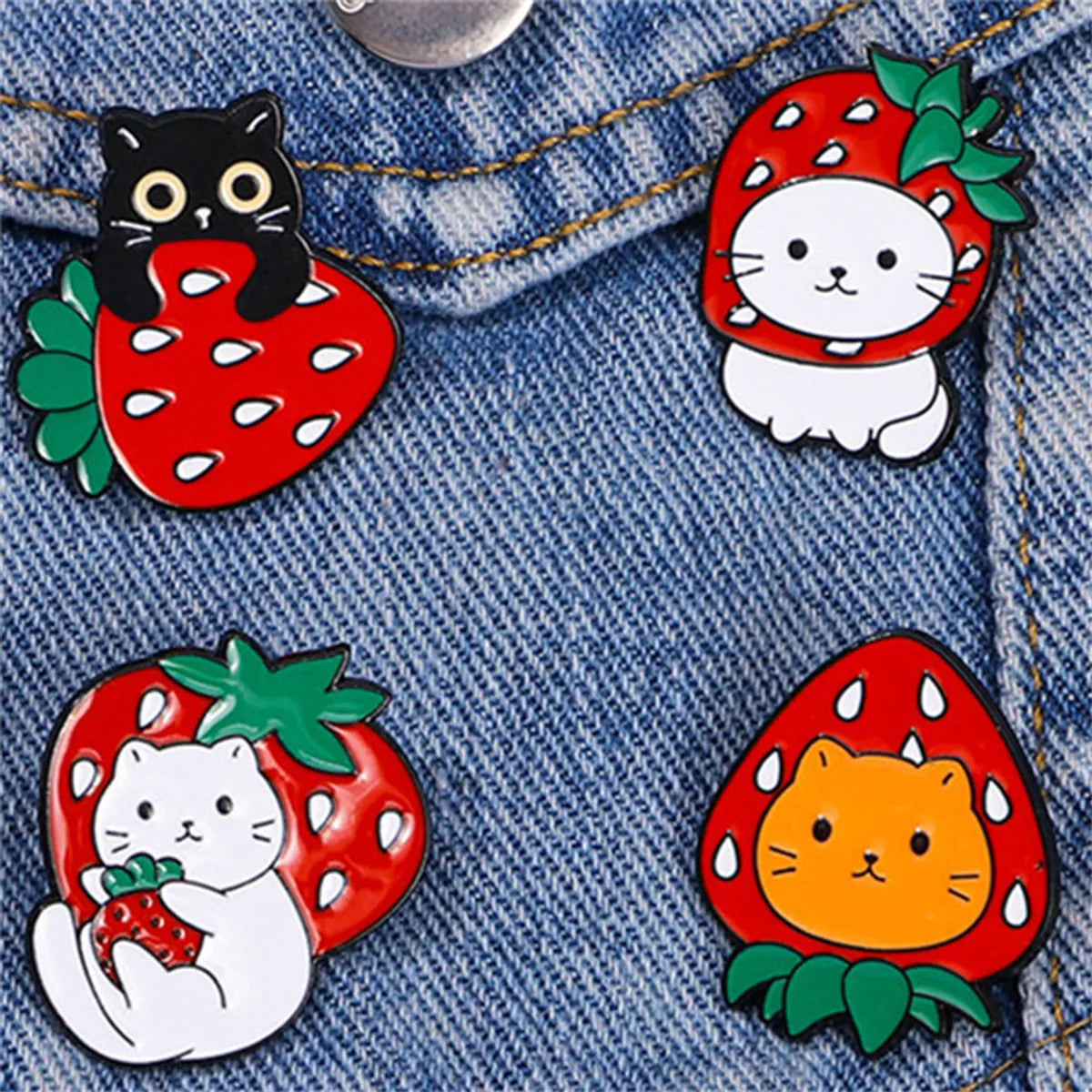 Cartoon Style Cute Pastoral Animal Fruit Alloy Stamping Stoving Varnish Plating Unisex Brooches