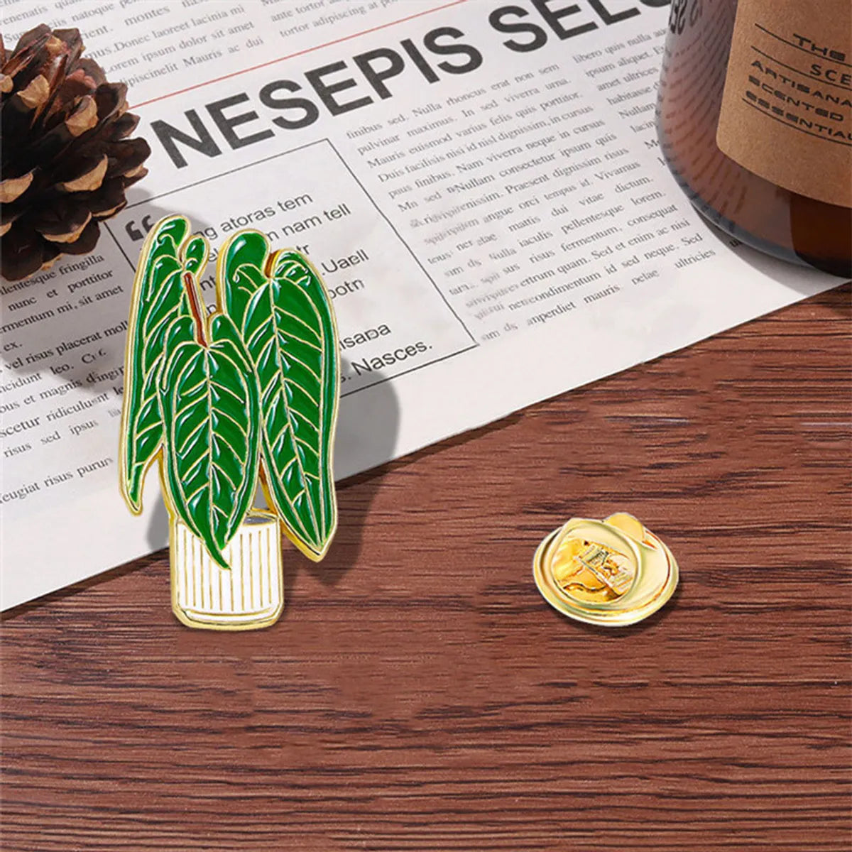 Cartoon Style Cute Pastoral Leaves Plant Alloy Enamel Plating Unisex Brooches