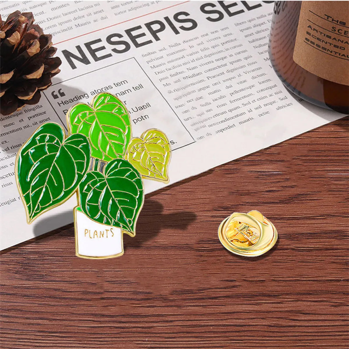 Cartoon Style Cute Pastoral Leaves Plant Alloy Enamel Plating Unisex Brooches