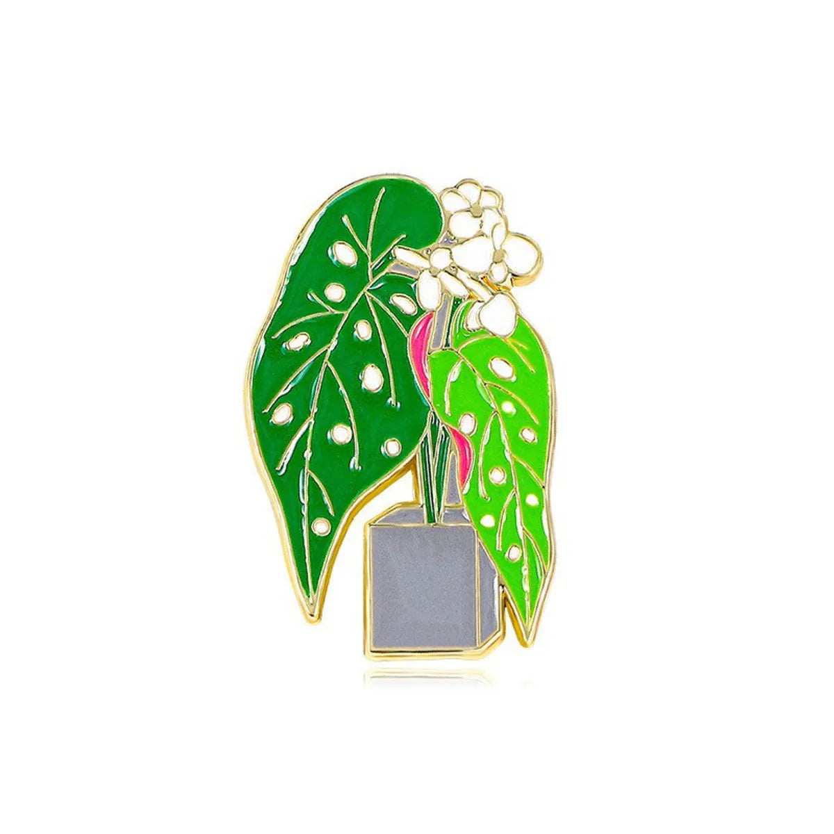 Cartoon Style Cute Pastoral Leaves Plant Alloy Enamel Plating Unisex Brooches