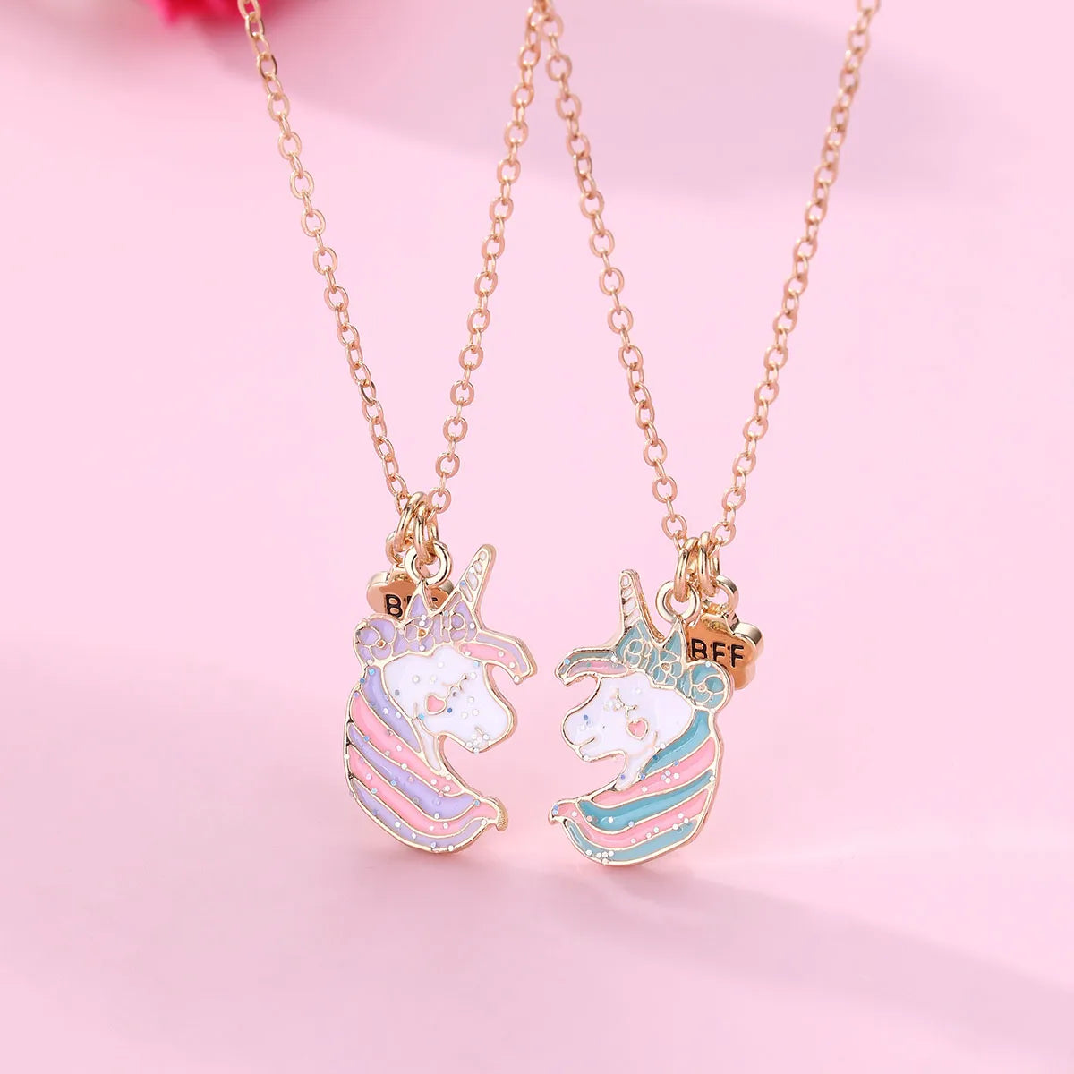 Cartoon Style Cute Romantic  Alloy Handmade Plating Kid'S Pendant Necklace