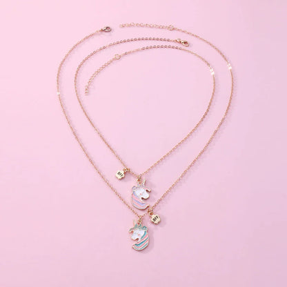 Cartoon Style Cute Romantic  Alloy Handmade Plating Kid'S Pendant Necklace