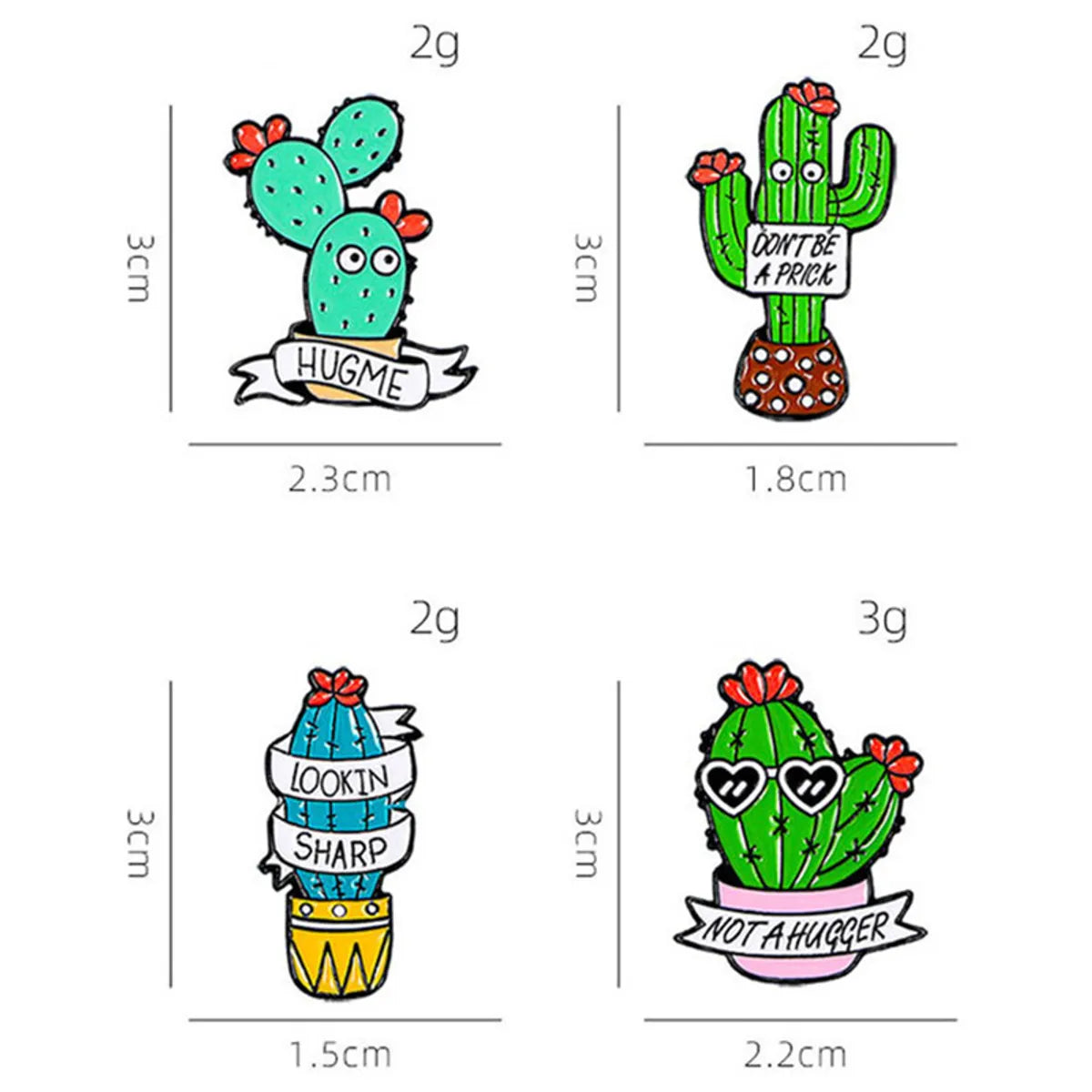 Cartoon Style Cute Streetwear Cactus Skull Alloy Stamping Stoving Varnish Plating Unisex Brooches Collar Pin