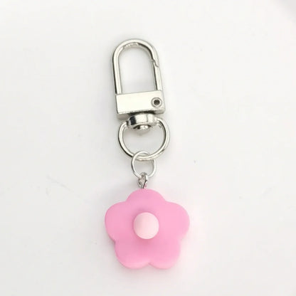 Cartoon Style Cute Sweet Flower Alloy Bag Pendant Keychain