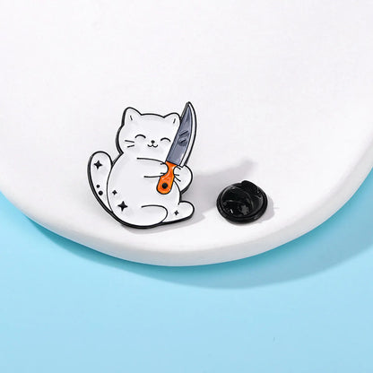 Cartoon Style Cute Sweet Letter Cat Alloy Enamel Unisex Brooches