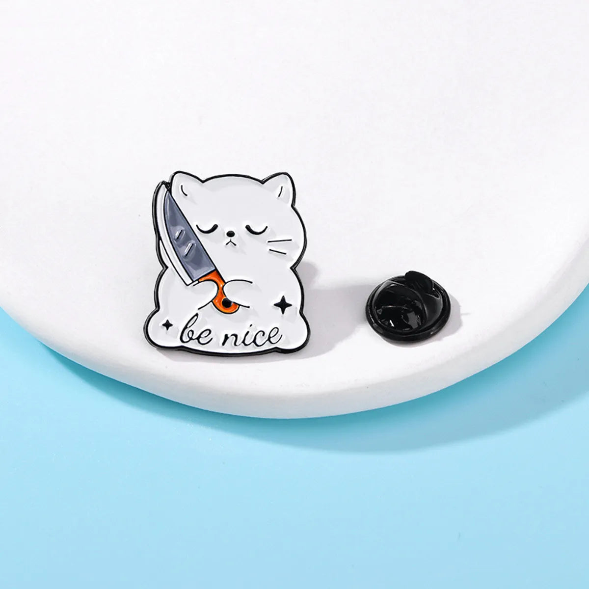 Cartoon Style Cute Sweet Letter Cat Alloy Enamel Unisex Brooches