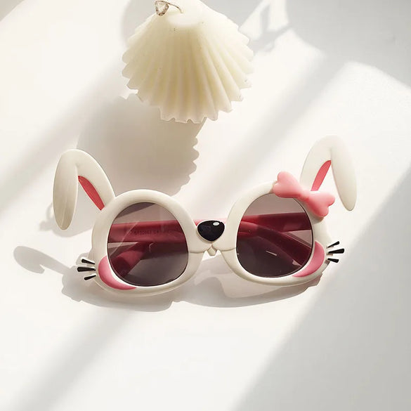 Cartoon Style Cute Sweet Rabbit Panda Pc Special-Shaped Mirror Full Frame Kids Sunglasses