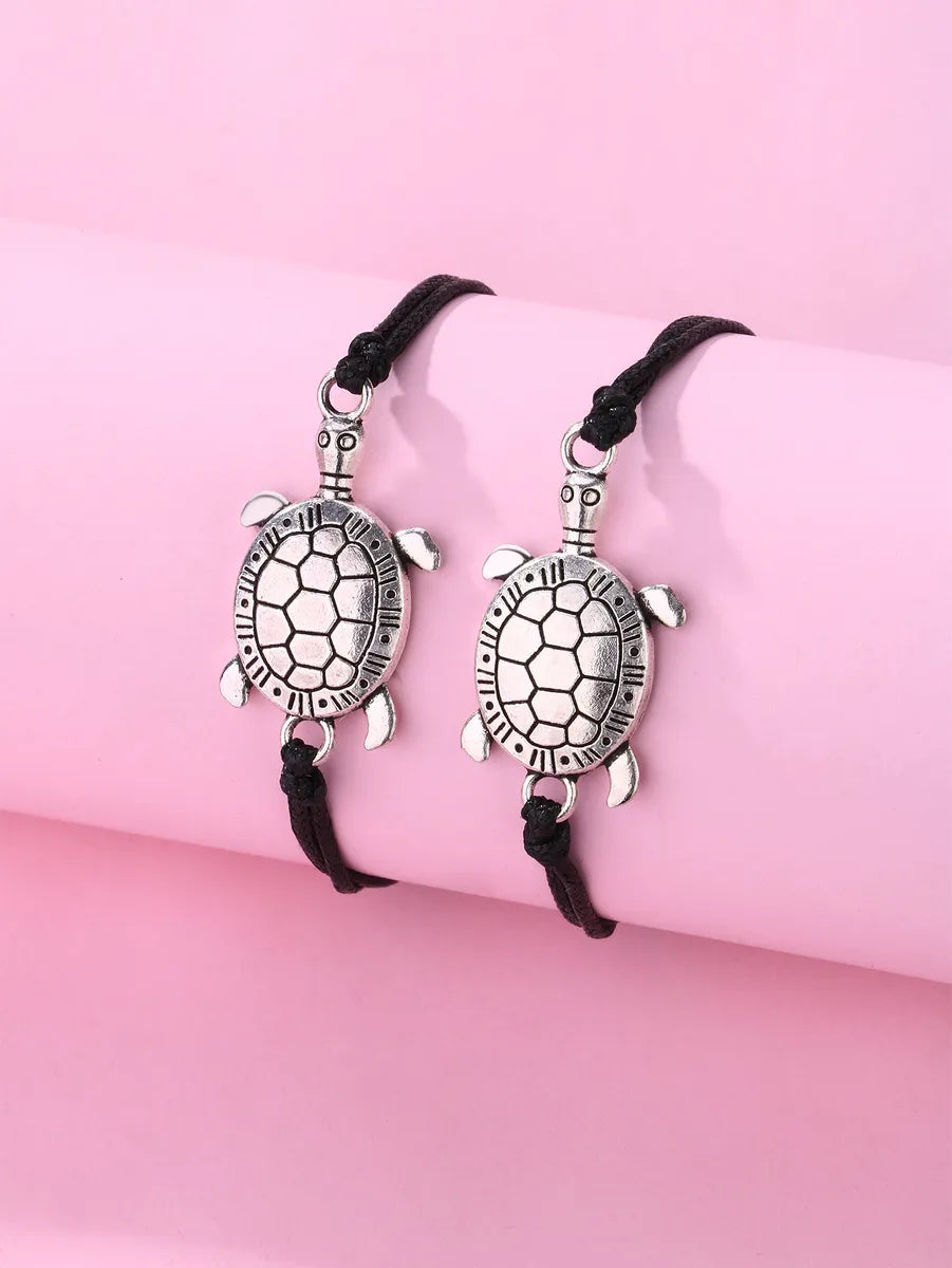 Cartoon Style Cute Tortoise Alloy Rope Handmade Kid'S Bracelets