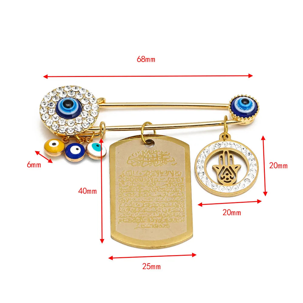 Cartoon Style Devil'S Eye Alloy Inlay Rhinestones Women'S Brooches