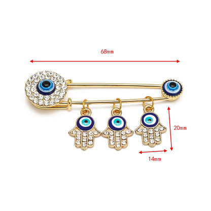 Cartoon Style Devil'S Eye Alloy Inlay Rhinestones Women'S Brooches