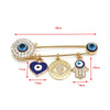 Cartoon Style Devil'S Eye Alloy Inlay Rhinestones Women'S Brooches