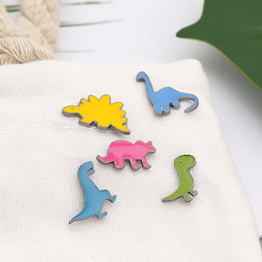 Cartoon Style Dinosaur Alloy Enamel Metal Unisex Brooches