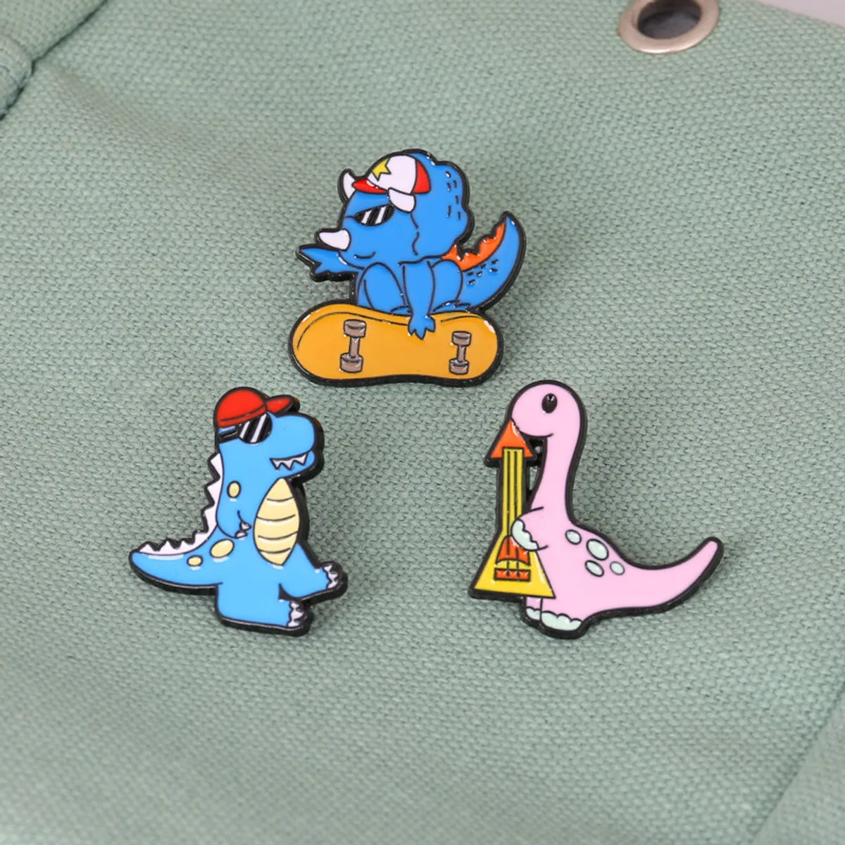 Cartoon Style Dinosaur Alloy Plating Brooches