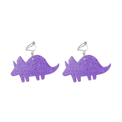 Cartoon Style Dinosaur Arylic Stamping Kid'S Earring 1 Pair