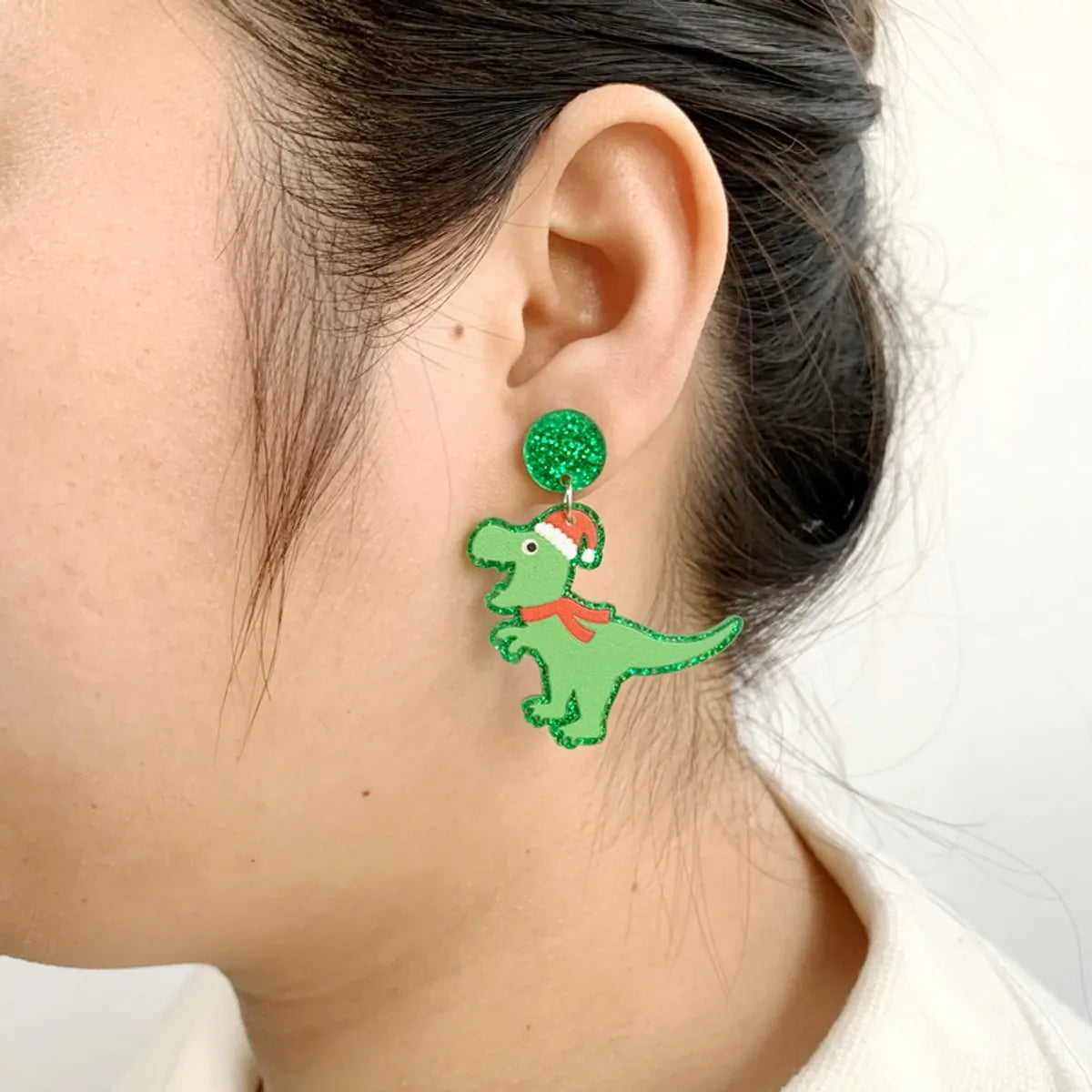 Cartoon Style Dinosaur Arylic Women's Drop Earrings 1 Pair