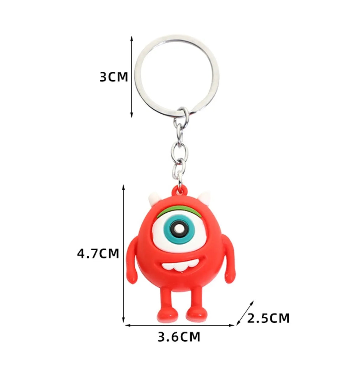 Cartoon Style Eye PVC Unisex Keychain