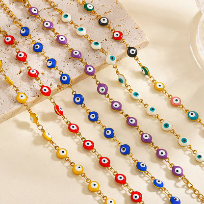 Cartoon Style Eye Stainless Steel Plating Bracelets