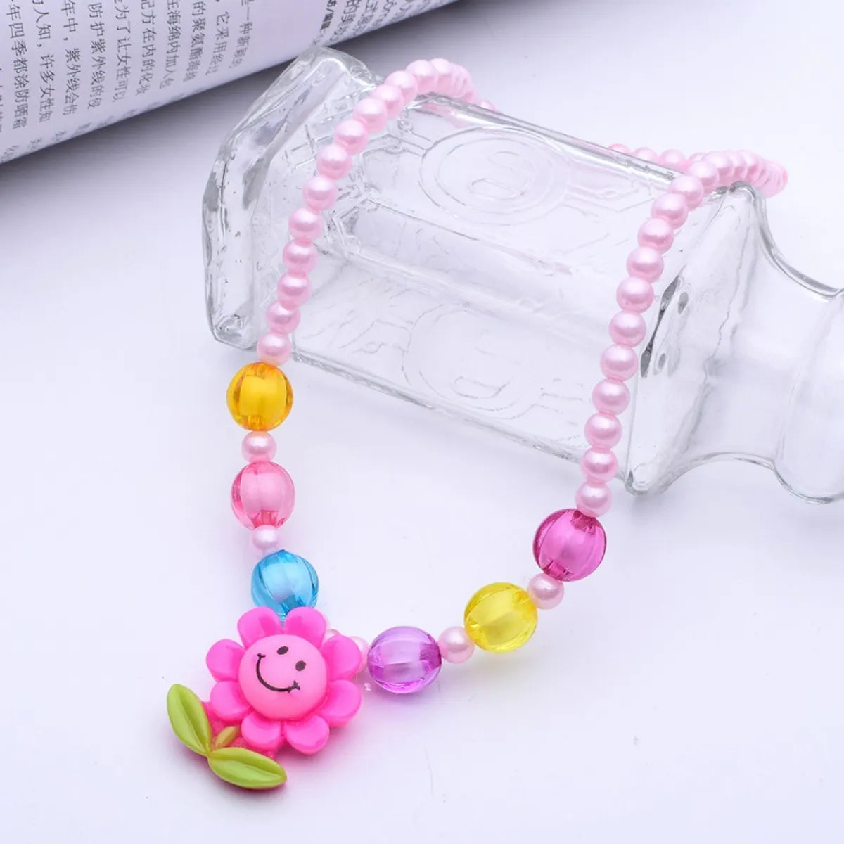 Cartoon Style Flower Arylic Imitation Pearl Plating Girl's Bracelets Earrings Necklace