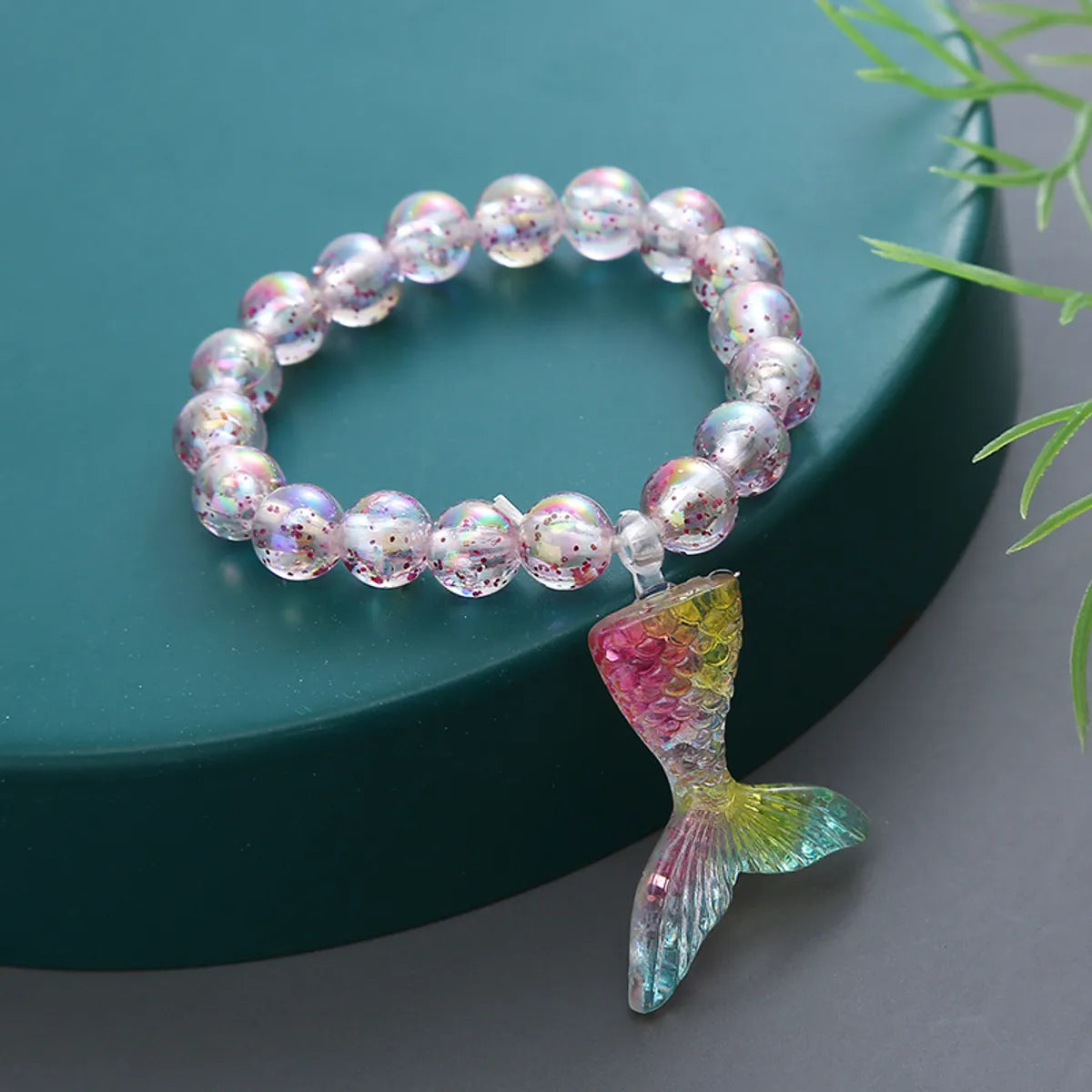 Cartoon Style Flower Butterfly Fish Tail Artificial Crystal Beaded Charm Kid'S Bracelets