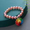 Cartoon Style Flower Butterfly Fish Tail Artificial Crystal Beaded Charm Kid'S Bracelets