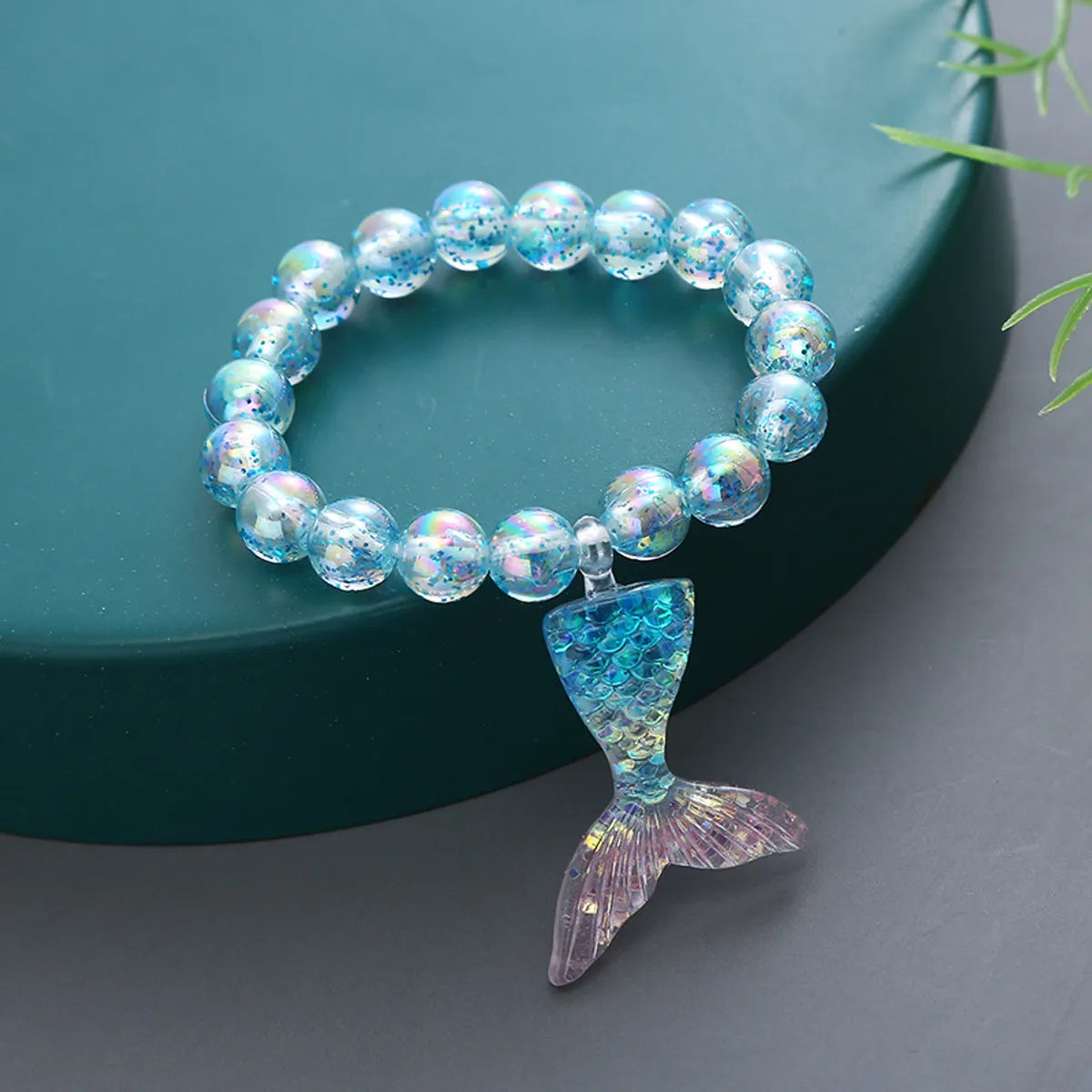 Cartoon Style Flower Butterfly Fish Tail Artificial Crystal Beaded Charm Kid'S Bracelets