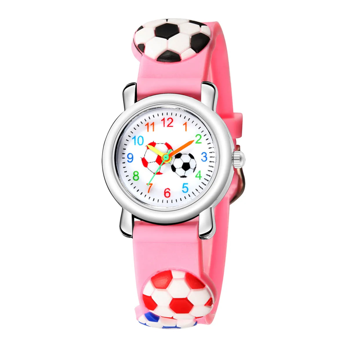 Cartoon Style Football Buckle Quartz Kids Watches