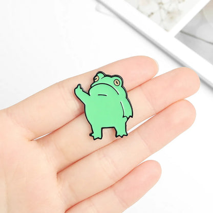 Cartoon Style Frog Alloy Stoving Varnish Unisex Brooches