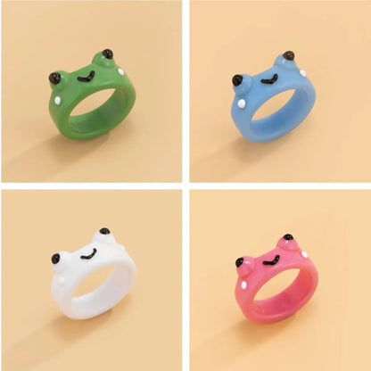 Cartoon Style Frog Women's Rings