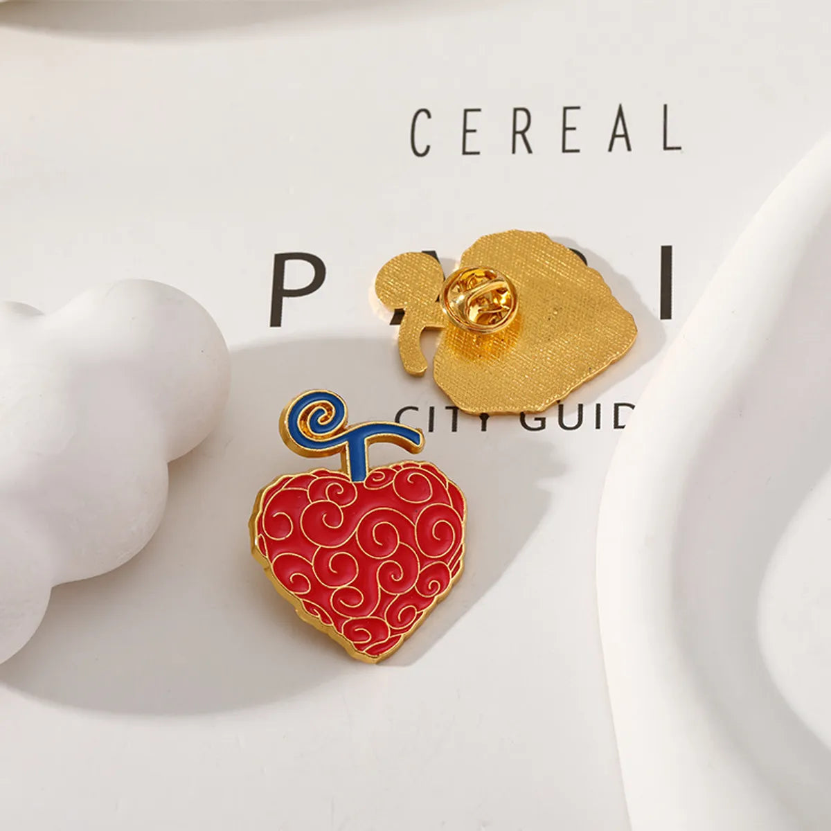 Cartoon Style Fruit Alloy Enamel Unisex Brooches