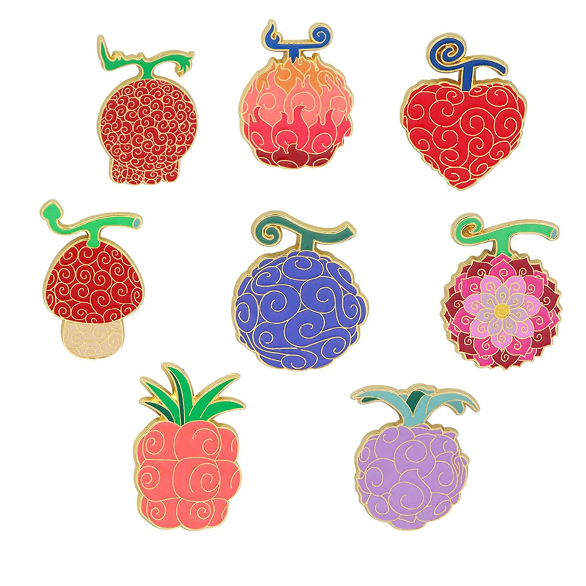 Cartoon Style Fruit Alloy Enamel Unisex Brooches