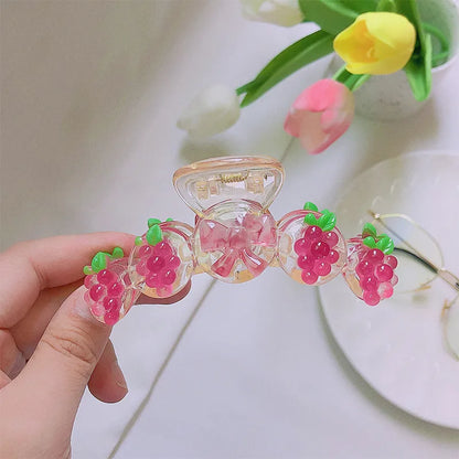 Cartoon Style Fruit Plastic Hair Claws