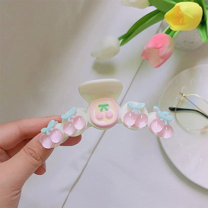 Cartoon Style Fruit Plastic Hair Claws