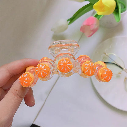 Cartoon Style Fruit Plastic Hair Claws