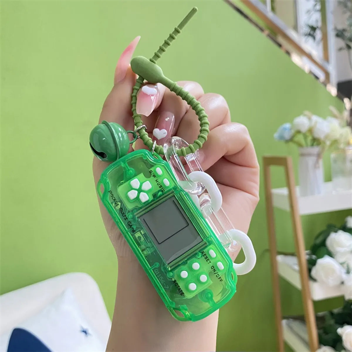 Cartoon Style Game Console Plastic Unisex Bag Pendant Keychain