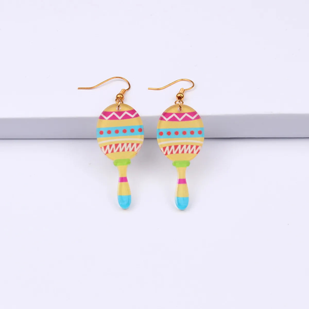 Cartoon Style Geometric Arylic Drop Earrings